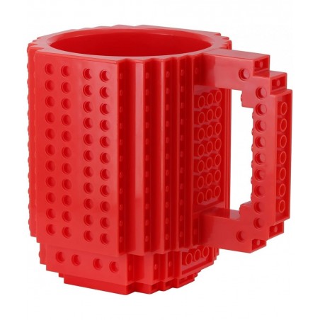 Build-on Brick Coffee Mugs Creative DIY Cup with Building Blocks Randomly Novelty Gifts for Kids Adults Birthday Xmas Red $24...