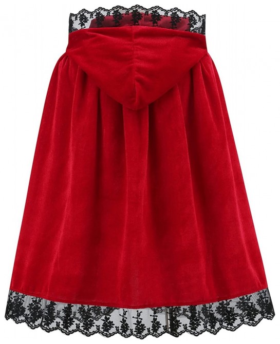 Girls Little Red Riding Hood Cloak Costume Kids Halloween Christmas Red Cape $27.51 Kids' Costumes