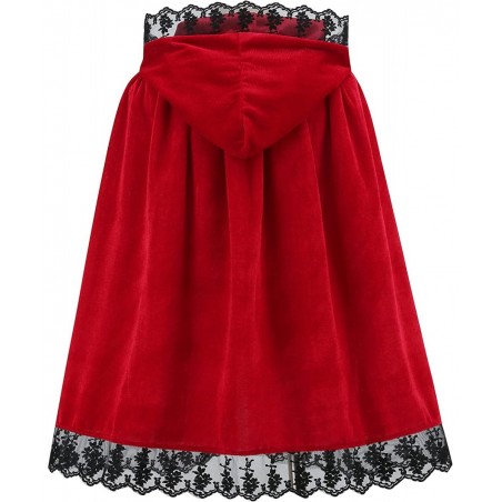 Girls Little Red Riding Hood Cloak Costume Kids Halloween Christmas Red Cape $27.51 Kids' Costumes