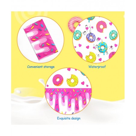 Donut Party Tablecovers 3 Pack Donut Grow up Party Supplies Decoration Tablecloth Dessert Time Party Supplies for Girls Birth...