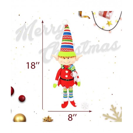 Red Elf Plush Christmas Stuffed Toys Adorable 18 Inches Girl Elves Holiday Xmas Characters for Family Home Party Decoration $...
