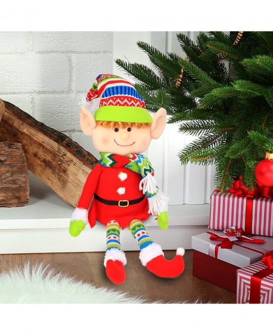 Red Elf Plush Christmas Stuffed Toys Adorable 18 Inches Girl Elves Holiday Xmas Characters for Family Home Party Decoration $...
