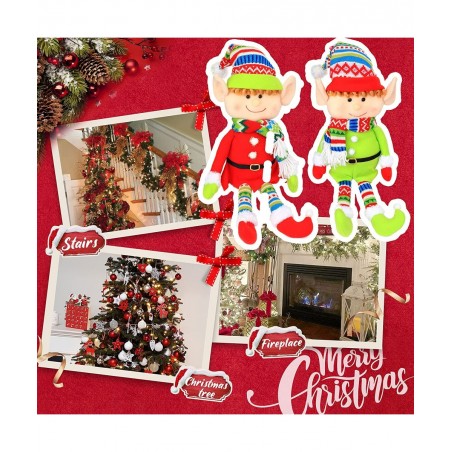 Red Elf Plush Christmas Stuffed Toys Adorable 18 Inches Girl Elves Holiday Xmas Characters for Family Home Party Decoration $...