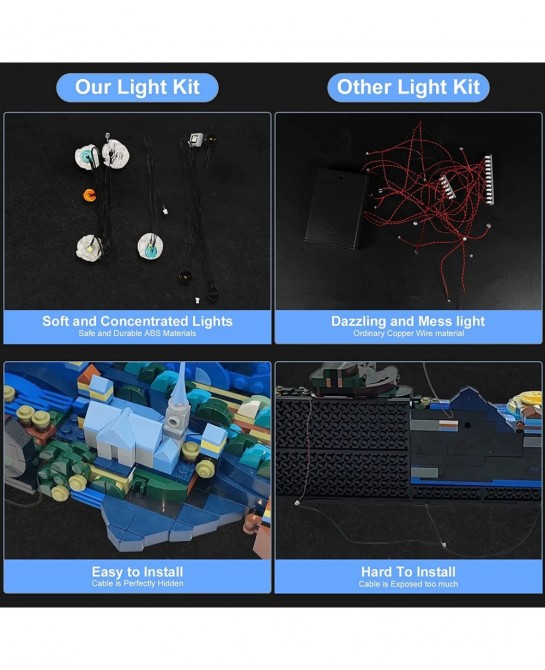 Led Light Kit for Lego 21333 Starry Night Light (Not Model Set) Lighting Kit Compatible with Lego 21333 Bricks Toy Creative D...