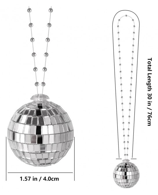 10Pcs Disco Mirror Ball Necklaces for 1970s Disco Accessories 70s Party Favors Theme Supplies Decorations Cosplay Props $20.3...