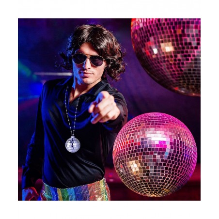 10Pcs Disco Mirror Ball Necklaces for 1970s Disco Accessories 70s Party Favors Theme Supplies Decorations Cosplay Props $20.3...