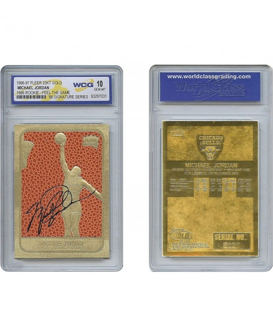 1996 Michael Jordan '86 Rookie Feel The Game NBA 23K Signature Gold Card - Graded GEM Mint 10 $25.65 Trading Cards & Accessories