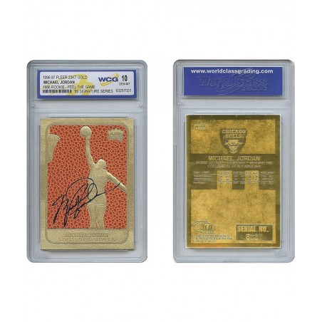 1996 Michael Jordan '86 Rookie Feel The Game NBA 23K Signature Gold Card - Graded GEM Mint 10 $25.65 Trading Cards & Accessories