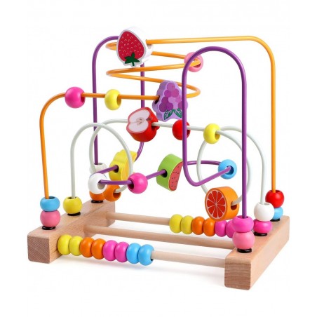 Bead Maze Wooden Baby Toddler Toys Roller Coaster Abacus Preschool Educational Toys Birthday Gifts for Toddlers Kids Boys Gir...