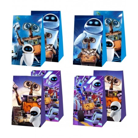 12pcs Robot Party Favor Gift Bags for Robot Birthday Party Decorations Supplies $24.65 Kids' Party Favor Sets