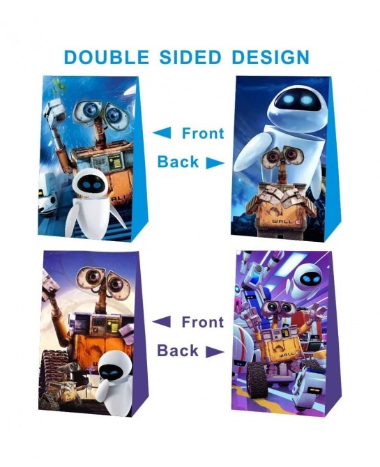 12pcs Robot Party Favor Gift Bags for Robot Birthday Party Decorations Supplies $24.65 Kids' Party Favor Sets