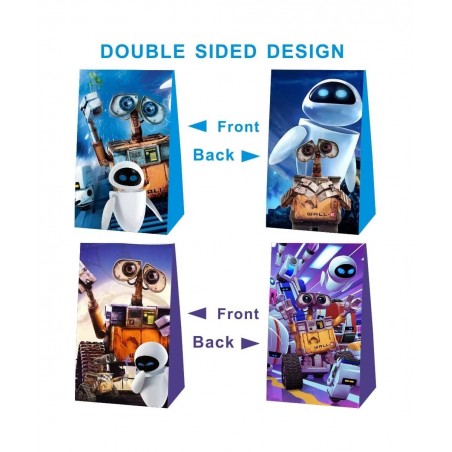 12pcs Robot Party Favor Gift Bags for Robot Birthday Party Decorations Supplies $24.65 Kids' Party Favor Sets
