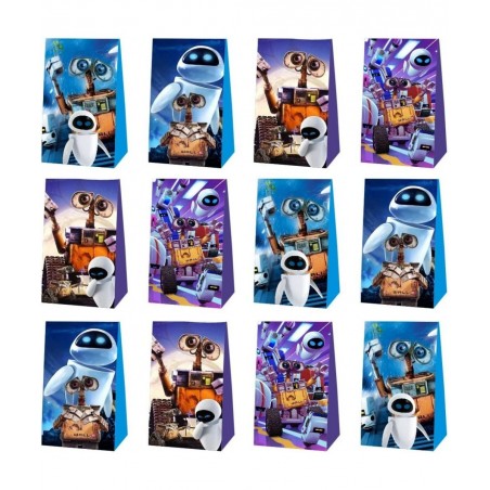 12pcs Robot Party Favor Gift Bags for Robot Birthday Party Decorations Supplies $24.65 Kids' Party Favor Sets