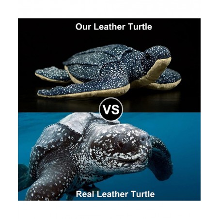 Simulation Leatherback Turtle Stuffed Plush Toy - 12inch Lifelike Sea Creeping Animals Tortoise Rex Plushie Toys Figur Super ...
