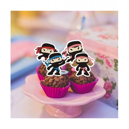Ninja Girl Party Decorations Birthday Party Supplies For Ninja Girl Party Supplies Includes Banner - Cake Topper - 12 Cupcake...
