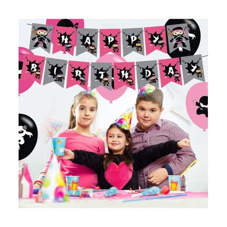 Ninja Girl Party Decorations Birthday Party Supplies For Ninja Girl Party Supplies Includes Banner - Cake Topper - 12 Cupcake...