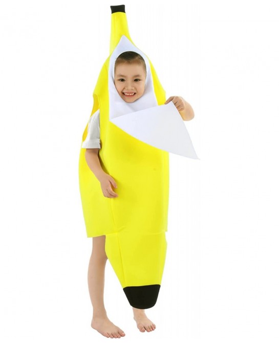 Banana Costume for Kids Boys Girls Toddler Cute Fruit Halloween Costume Outfit $24.52 Kids' Costumes
