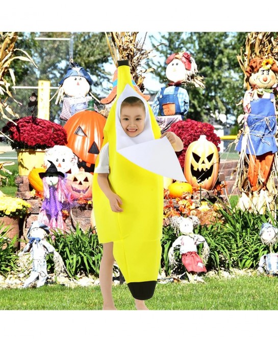Banana Costume for Kids Boys Girls Toddler Cute Fruit Halloween Costume Outfit $24.52 Kids' Costumes