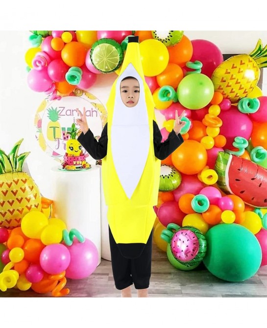 Banana Costume for Kids Boys Girls Toddler Cute Fruit Halloween Costume Outfit $24.52 Kids' Costumes
