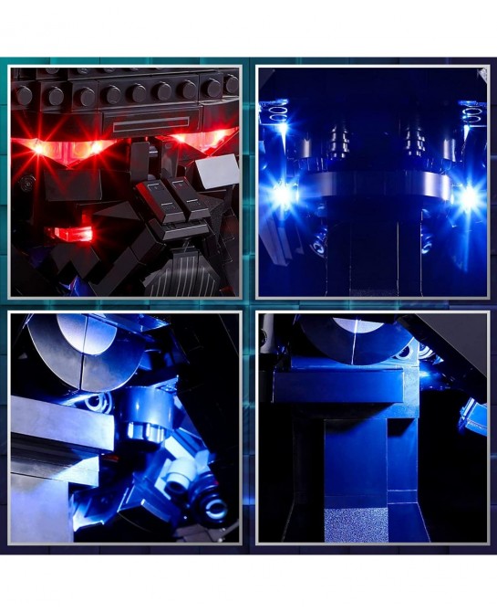 LED Light for Lego 75343 Star Wars Dark Trooper Helmet Model Design and Configuration Compatible with Model 75343 (LED Light ...