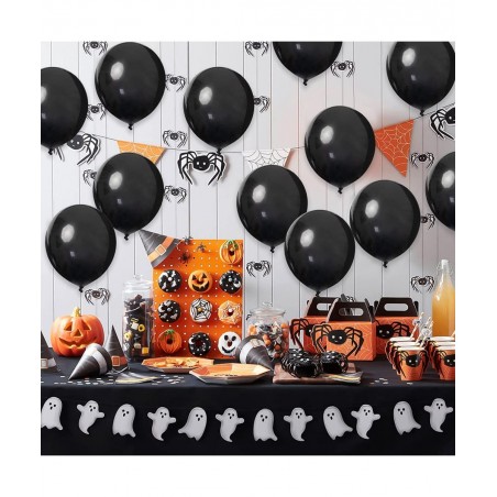 100pcs Balloons Black Latex 10" Pearl Black Balloons Helium Black Balloon for Black Balloon Garland Arch Wedding Birthday Par...