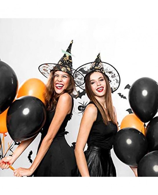 100pcs Balloons Black Latex 10" Pearl Black Balloons Helium Black Balloon for Black Balloon Garland Arch Wedding Birthday Par...
