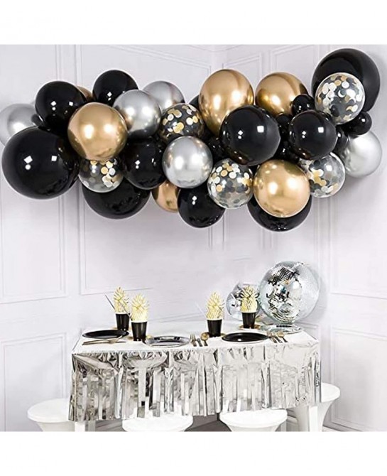 100pcs Balloons Black Latex 10" Pearl Black Balloons Helium Black Balloon for Black Balloon Garland Arch Wedding Birthday Par...