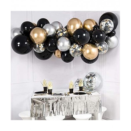 100pcs Balloons Black Latex 10" Pearl Black Balloons Helium Black Balloon for Black Balloon Garland Arch Wedding Birthday Par...