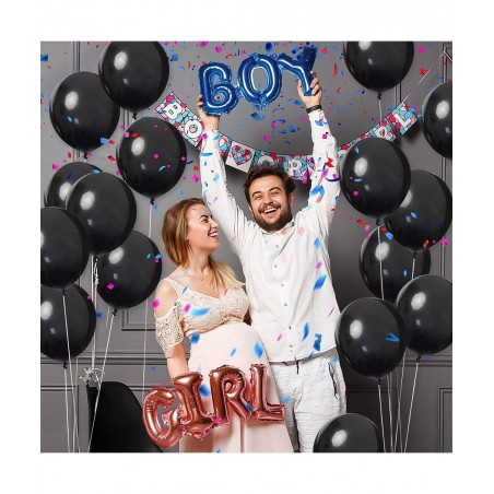 100pcs Balloons Black Latex 10" Pearl Black Balloons Helium Black Balloon for Black Balloon Garland Arch Wedding Birthday Par...