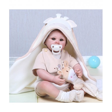 20inch Real Alive Weighted Around 3lbs Reborn Baby 100% Handmade Dolls Painted by Genesis Heat Paint Lifelike Newborn Doll Gi...