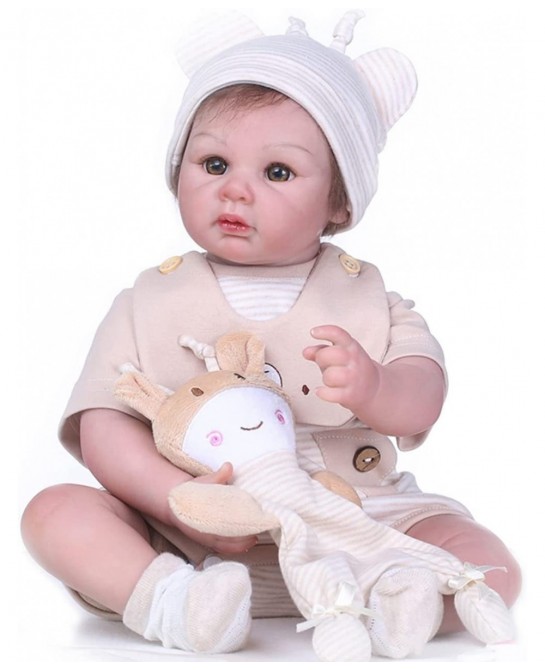 20inch Real Alive Weighted Around 3lbs Reborn Baby 100% Handmade Dolls Painted by Genesis Heat Paint Lifelike Newborn Doll Gi...