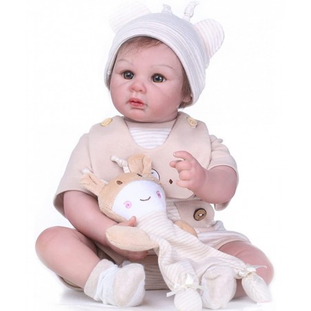 20inch Real Alive Weighted Around 3lbs Reborn Baby 100% Handmade Dolls Painted by Genesis Heat Paint Lifelike Newborn Doll Gi...