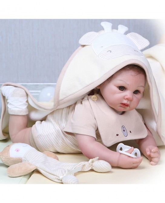 20inch Real Alive Weighted Around 3lbs Reborn Baby 100% Handmade Dolls Painted by Genesis Heat Paint Lifelike Newborn Doll Gi...