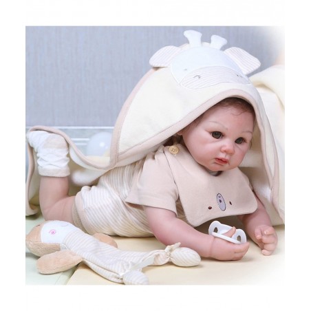20inch Real Alive Weighted Around 3lbs Reborn Baby 100% Handmade Dolls Painted by Genesis Heat Paint Lifelike Newborn Doll Gi...