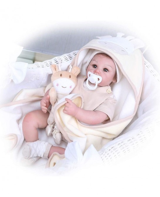 20inch Real Alive Weighted Around 3lbs Reborn Baby 100% Handmade Dolls Painted by Genesis Heat Paint Lifelike Newborn Doll Gi...