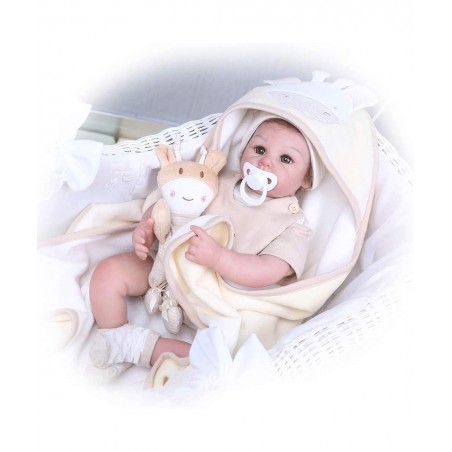 20inch Real Alive Weighted Around 3lbs Reborn Baby 100% Handmade Dolls Painted by Genesis Heat Paint Lifelike Newborn Doll Gi...