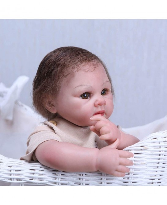 20inch Real Alive Weighted Around 3lbs Reborn Baby 100% Handmade Dolls Painted by Genesis Heat Paint Lifelike Newborn Doll Gi...