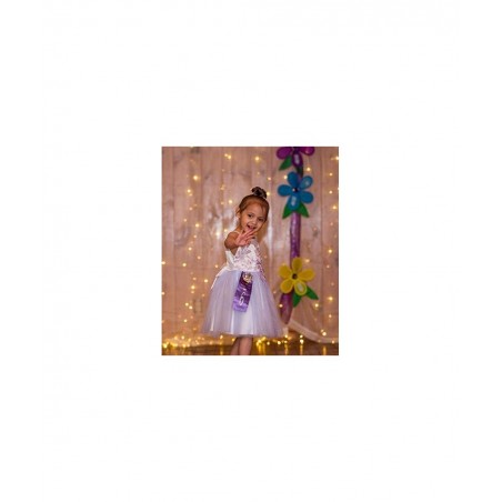 Christmas Girls Flower Dress Lace Rainbow Tulle 3D Embroidery Beading Princess Pageant Wedding Party Dresses $58.42 Kids' Cos...