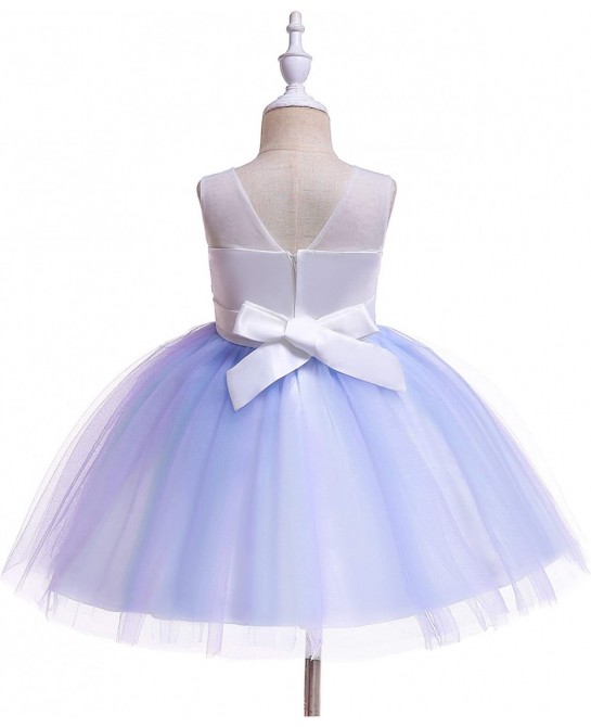 Christmas Girls Flower Dress Lace Rainbow Tulle 3D Embroidery Beading Princess Pageant Wedding Party Dresses $58.42 Kids' Cos...