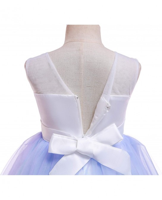 Christmas Girls Flower Dress Lace Rainbow Tulle 3D Embroidery Beading Princess Pageant Wedding Party Dresses $58.42 Kids' Cos...