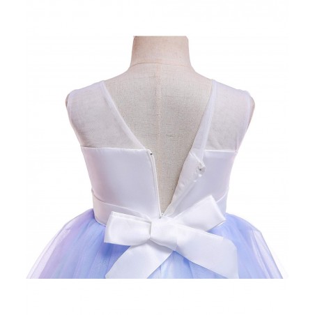 Christmas Girls Flower Dress Lace Rainbow Tulle 3D Embroidery Beading Princess Pageant Wedding Party Dresses $58.42 Kids' Cos...