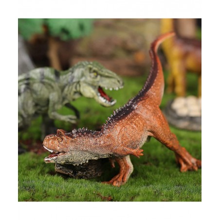 Dinosaur Toys w/ Large Play Mat Realistic Mosasaurus Figure Playset for Kids Toys 3-5 5-7 Including T-Rex Spinosaurus Carnota...