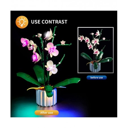 LED Light for Lego Orchid 10311 Plant Decor Building Blocks Model Design and Configuration Compatible with Model 10311(LED Li...