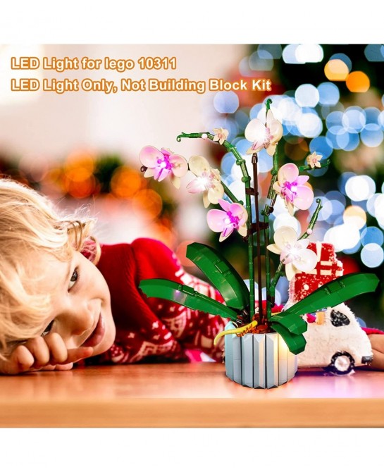 LED Light for Lego Orchid 10311 Plant Decor Building Blocks Model Design and Configuration Compatible with Model 10311(LED Li...