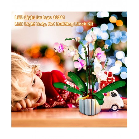 LED Light for Lego Orchid 10311 Plant Decor Building Blocks Model Design and Configuration Compatible with Model 10311(LED Li...