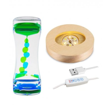 Liquid Motion Bubbler Timer with 3 Colors Art Lamp USB Led Base Sensory Calming Fidget Toys Autism Toys Calm Relaxing Desk To...