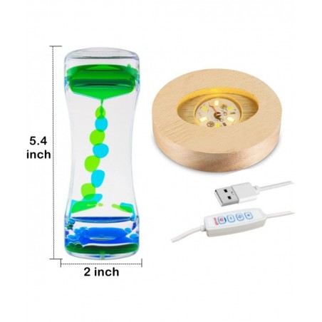 Liquid Motion Bubbler Timer with 3 Colors Art Lamp USB Led Base Sensory Calming Fidget Toys Autism Toys Calm Relaxing Desk To...