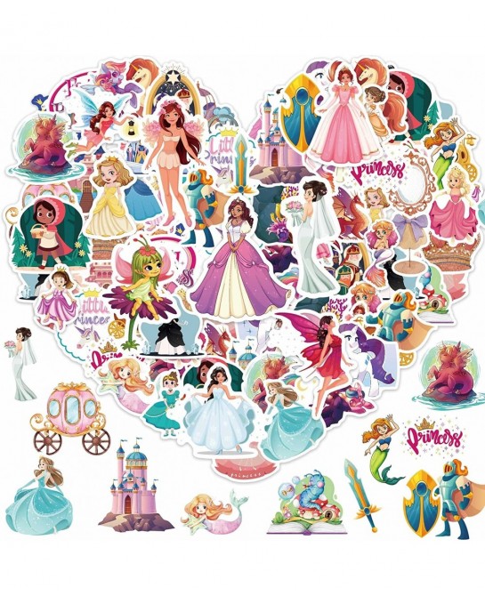 Princess Birthday Party for Supplies 200 Pcs Cute Stickers Aesthetic Stickers Favors for Guitar Travel Case Water Bottle Bike...