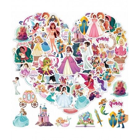 Princess Birthday Party for Supplies 200 Pcs Cute Stickers Aesthetic Stickers Favors for Guitar Travel Case Water Bottle Bike...