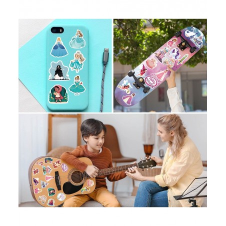 Princess Birthday Party for Supplies 200 Pcs Cute Stickers Aesthetic Stickers Favors for Guitar Travel Case Water Bottle Bike...